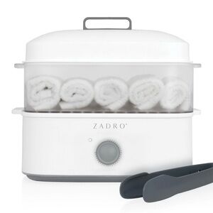 Spa face Towel Warmer with tongs, Zadro, white, good condition